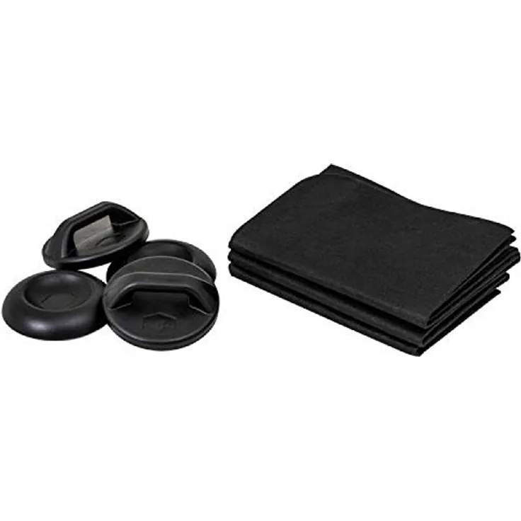 Casada PowerSlider Ganzkörpertrainings-Set - 6-teiliges Set aus Trainingsgeräten für Yoga- & Bodenübungen mit Gleitscheiben-Discs und Trainingsunterlage für Bauchmuskeltraining, Cross Fit, UVM.