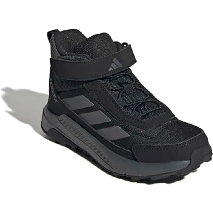 adidas TERREX Anylander Mid CF C, Kinder Wanderschuhe mit Traxion Technologie und elastischen Schnürsenkeln, grau – Bild 3