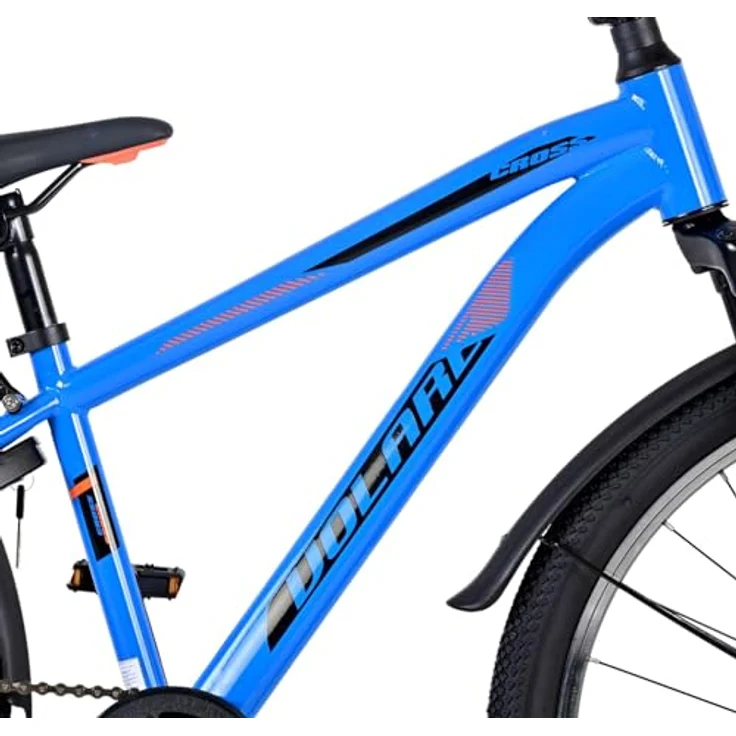 Volare Kinderfahrrad Cross 24 Zoll für Jungen in Blau, mit Handbremse und Rücktrittbremse – Bild 7