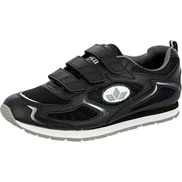 Lico Nelson V (50), Herren Laufschuhe mit Klettverschluss, Komfort-Obermaterial aus Nylon, Schwarz – Bild 1