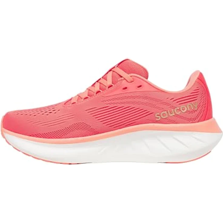 Saucony RIDE 18 Lady, Neutral Laufschuhe mit PWRRUN Dämpfung, coral/salmon, Größe US 7.5 - EU 38.5 - CM 24.5 - UK 5.5 – Bild 1