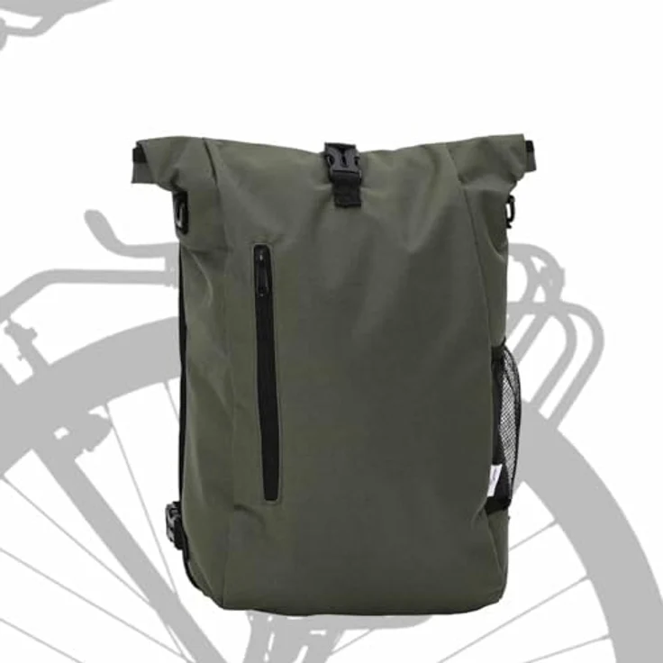 vidaXL Velotasche Gepäckträgertasche, wasserabweisend, 20 Liter Volumen, Rolltop-Verschluss – Bild 2