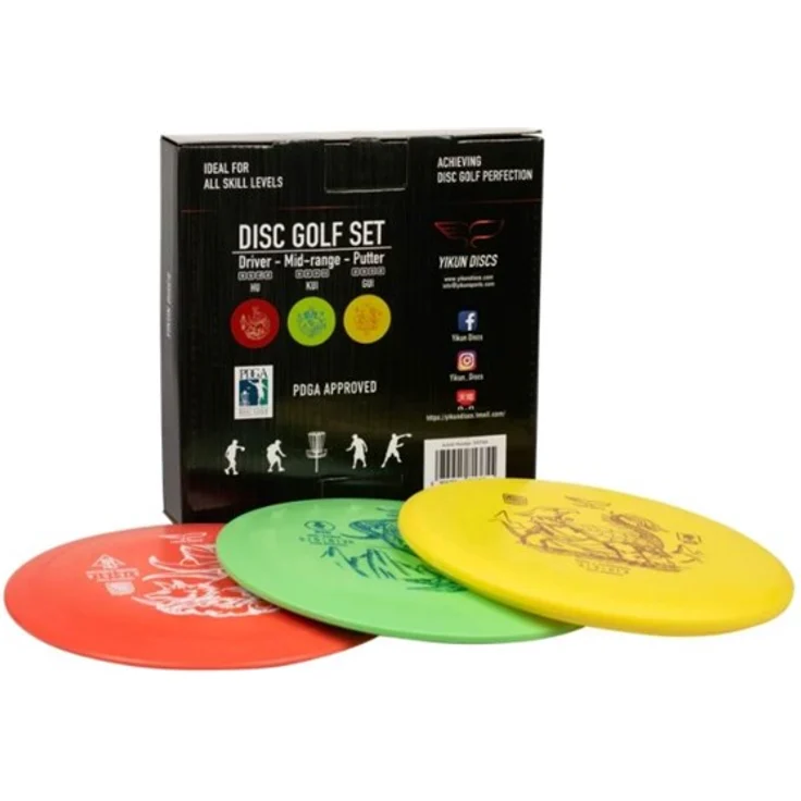 ASG Disc Golf Set 3-pack, Set mit Driver, Midrange und Putter für alle Spielertypen