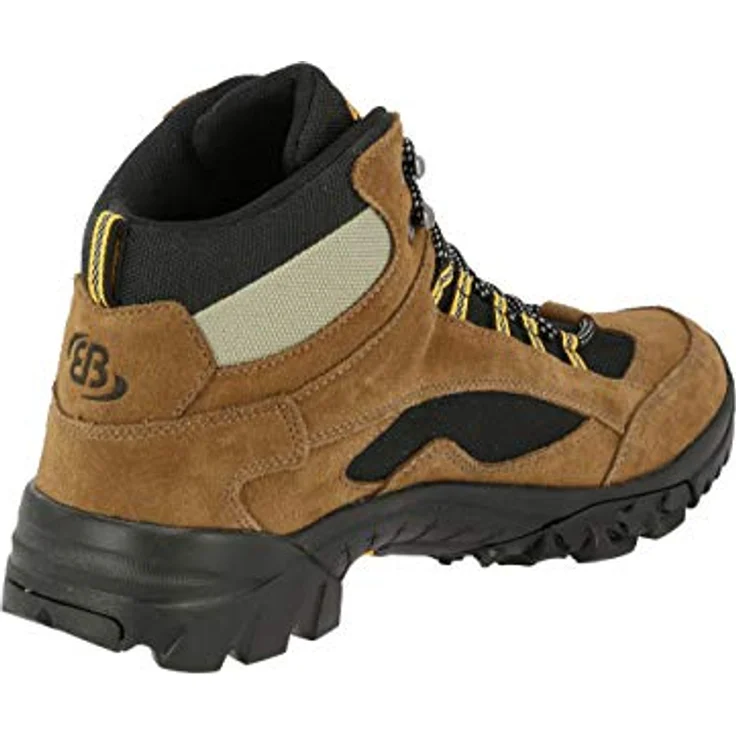 BRÜTTING Trekkingschuhe Herren, robuster Wanderschuh aus Veloursleder, braun, flache Gummisohle, Schnürverschluss – Bild 4