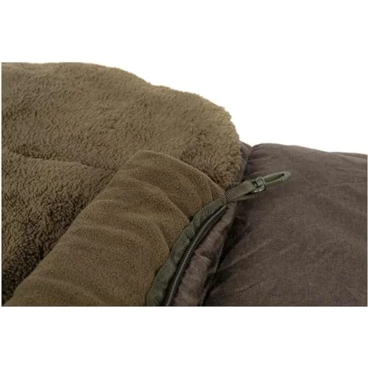 Fox Voyager XL Sleeping Bag, 4-Jahreszeiten Angelschlafsack mit elastischen Kopf- und Fußüberzügen, Schwarz – Bild 3