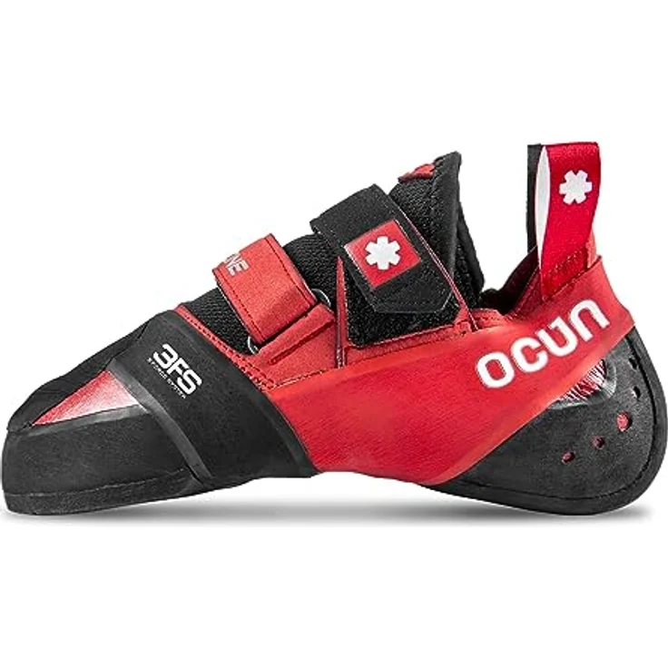 Ocun Ozone, Damen Kletterschuhe, veganer Performance-Kantenschuh mit asymmetrischer Form, Rot – Bild 4
