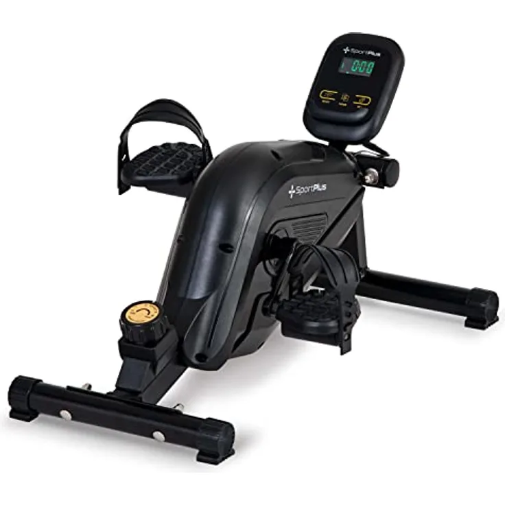 SportPlus Beintrainer für zuhause & Büro, Mini-Heimtrainer mit Magnet-Bremse & 8 Widerstands-Stufen, mit Trainingscomputer, extra breite Pedale, App kompatibel | Heimtrainer Fahrrad | Minibike