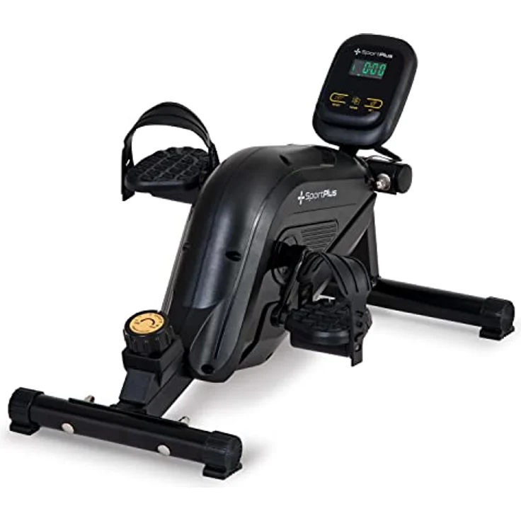 SportPlus Beintrainer für zuhause & Büro, Mini-Heimtrainer mit Magnet-Bremse & 8 Widerstands-Stufen, mit Trainingscomputer, extra breite Pedale, App kompatibel | Heimtrainer Fahrrad | Minibike – Bild 1