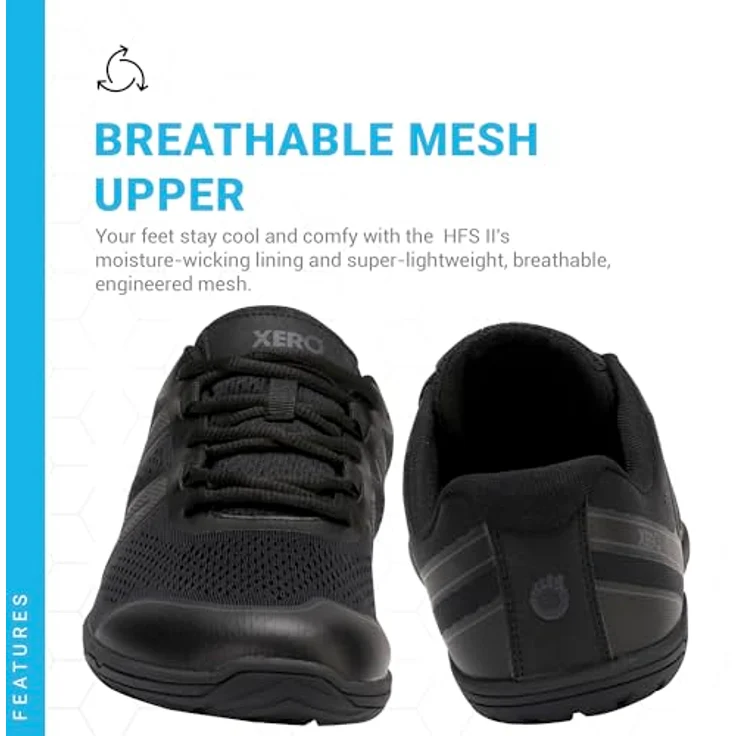 Xero Shoes HFS II, Herren Laufschuhe mit natürlichem Laufgefühl, vegan, Größe 47, Schwarz – Bild 6