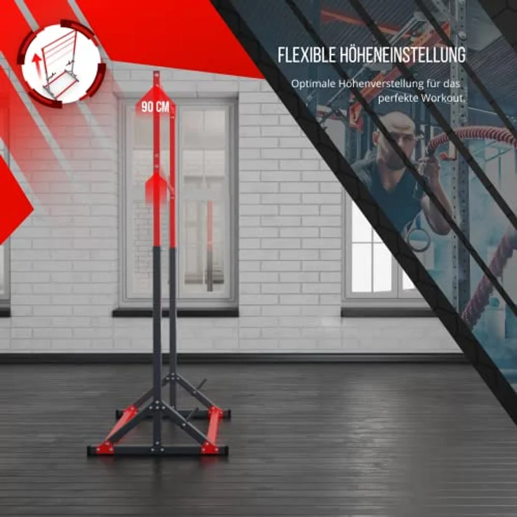 K-Sport: Stationäre Klimmzugstange bis 140kg, mit Pull-Up Bar & Halter für Gewichte I Klimmzugturm für Muskeltraining I Pull Up Mate, inkl. E-Book – Bild 3