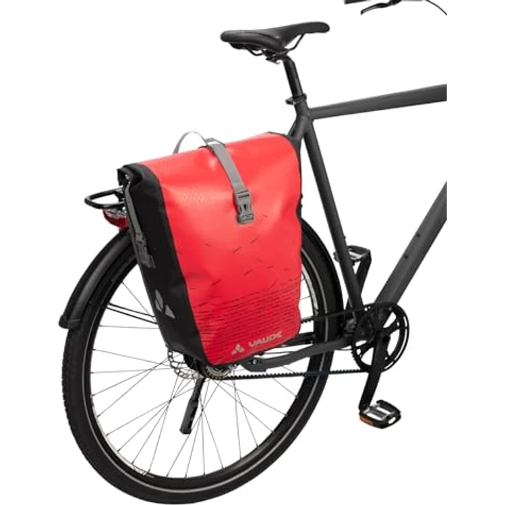 Vaude Velotasche, Gepäckträgertasche mit 24 l Volumen, wasserdicht, Rollverschluss, QMR 2.0-System, reflektierende Elemente – Bild 6