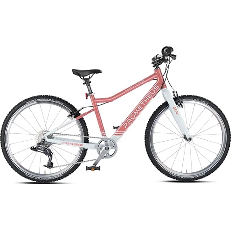 PROMETHEUS BICYCLES PRO 24 Zoll Kinderfahrrad, 8-Gang SRAM Schaltung, ultraleichter AA-6061 Alurahmen, V-Brakes, SCHWALBE Reifen, Lila – Bild 3