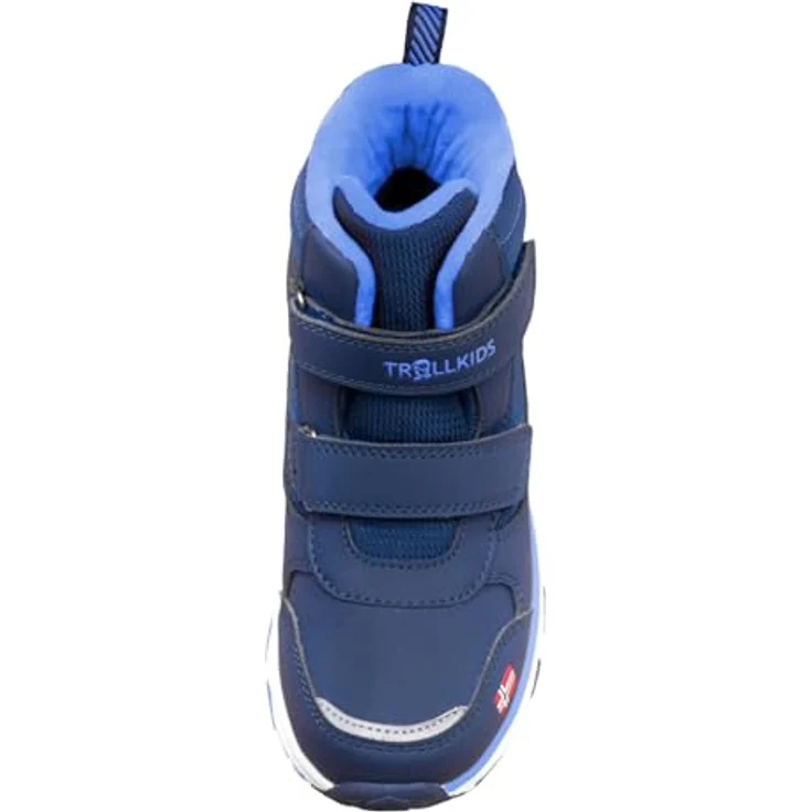 TROLLKIDS Hafjell Wanderschuh, wasserdichter Winterschuh mit versiegelten Nähten, zwei Klettverschlüssen und isolierendem Fleecestoff, Schwarz – Bild 3