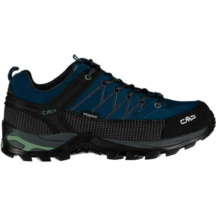 CMP Unisex Wanderschuh Rigel Low WP, Trekking Schuhe für Herren und Damen, Größe 41, Avio-Salvia, Leder/Textil, Ortholite Dämpfungstechnologie – Bild 1