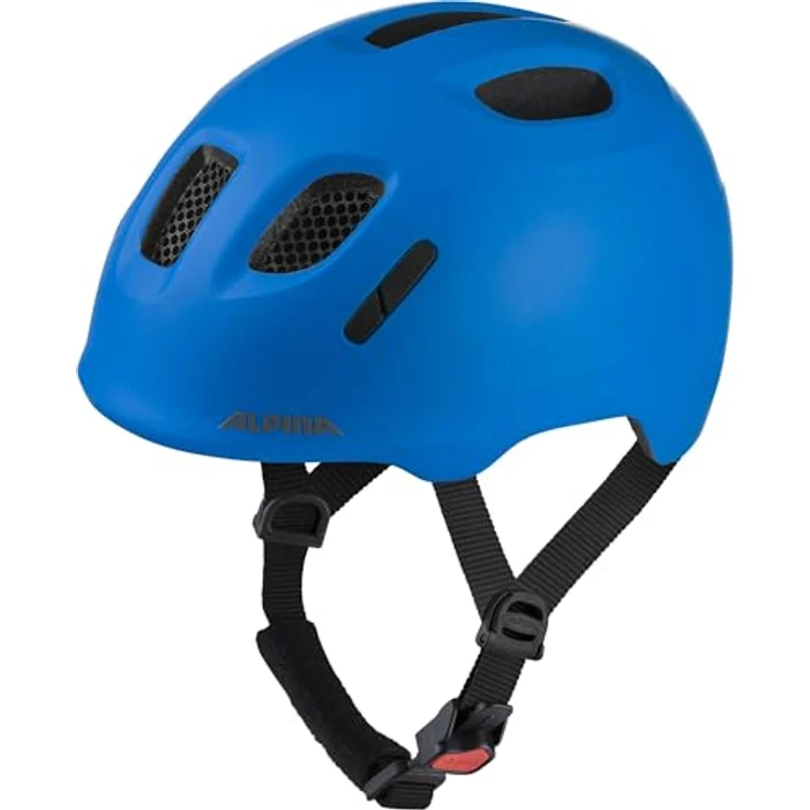 ALPINA Ximo 2 L.E. Kinderfahrradhelm, leichter & bruchfester Helm mit LED-Lichtoption, Blue matt, Größe 45-49 – Bild 1