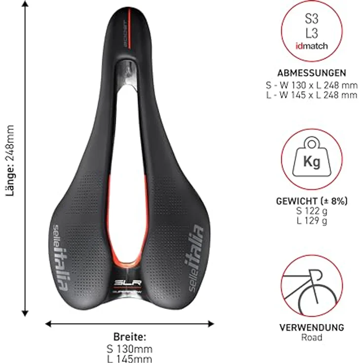 Selle Italia SLR Boost, Velosattel mit Carbonio-Technologie, 122 Gramm, kompakte Struktur, mikroperforierte Abdeckung – Bild 6