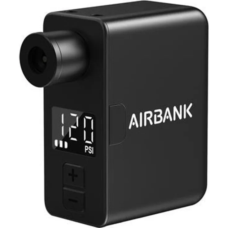Cycplus AS1 PRO POCKET PRO AIRBANK Mini Bike Pump, kompakt und leistungsstark, bis zu 120 PSI, mit integriertem LED-Display und Auto-Stopp-Funktion, für Presta und Schrader Ventile