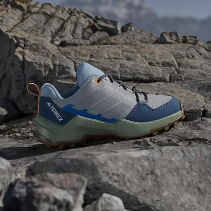 Adidas Terrex Ax4R K, Kinder Wanderschuhe mit Traxion Außensohle und adiFIT Längenmessung, grau/rot/blau – Bild 2
