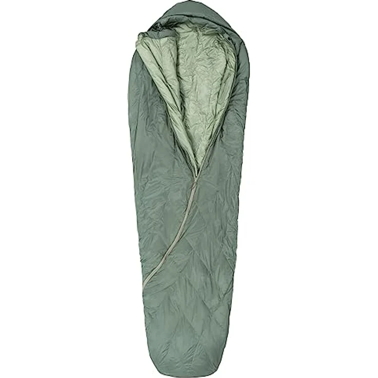 Jack Wolfskin Athmos Down +5 Mumienschlafsack, 195cm, Picnic Green - Daunenschlafsack für den Sommer – Bild 1