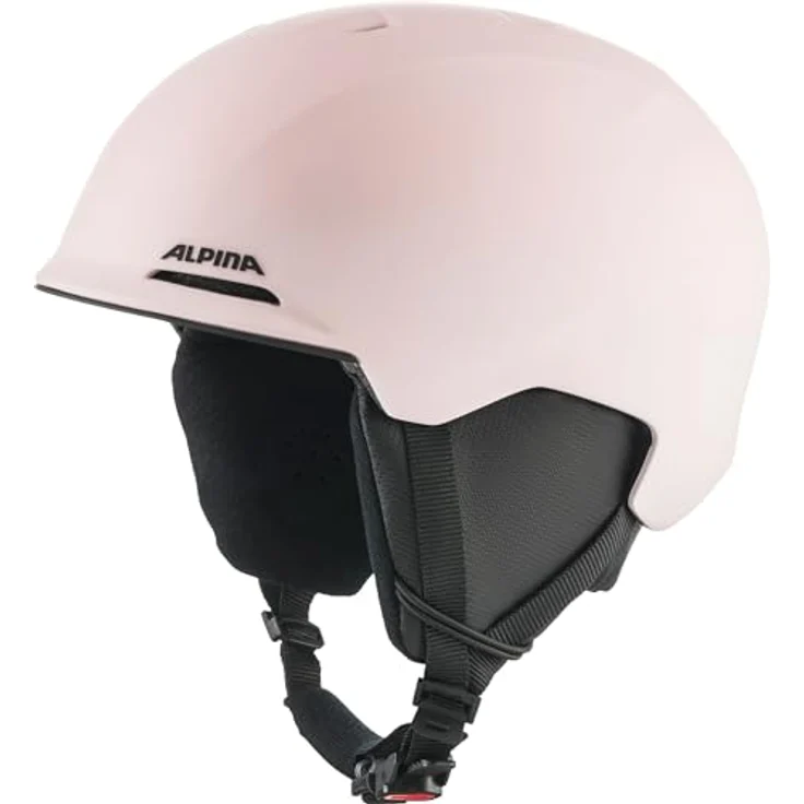 ALPINA BRIX JR, Kinder Skihelm mit waschbarem Innenfutter, integrierten Nackenwärmer und abnehmbaren Ohrenpolstern, Light-Rose matt, M (51-55 cm) – Bild 1