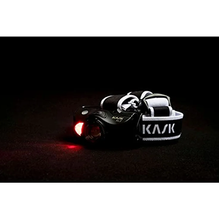 Kask WLA00002-240 KL-2 Stirnlampe, 240-Lumen, Schwarz/Weiß, mehrfarbige LEDs, zwei Energiemodi, innovatives Befestigungssystem – Bild 3