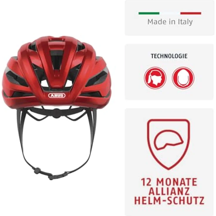 Abus StormChaser ACE, Velohelm (51 - 55 cm) mit optimierter Belüftung und höhenverstellbarem Verstellsystem, schwarz – Bild 2