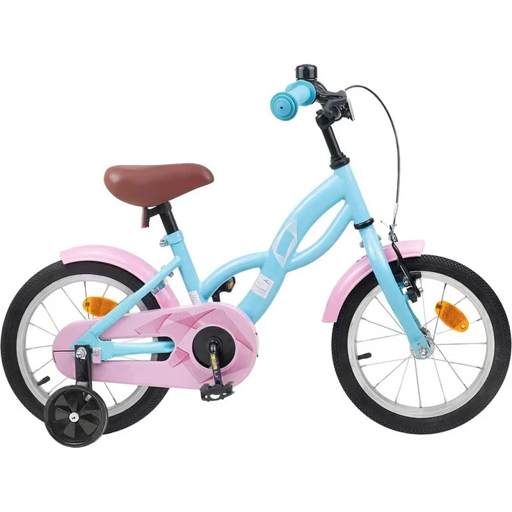 vidaXL Kinderfahrrad 12 Zoll für 2-4 Jahre, himmelblau, mit Laufrädern und Aufbauanleitung