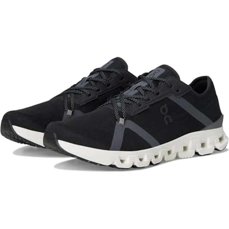 ON Running Cloud X 4 AD, Herren Laufschuhe mit Cloud Tec® Dämpfung, atmungsaktivem Mesh, Farbe Black-Asphalt, EU 43 US 9.5 – Bild 1