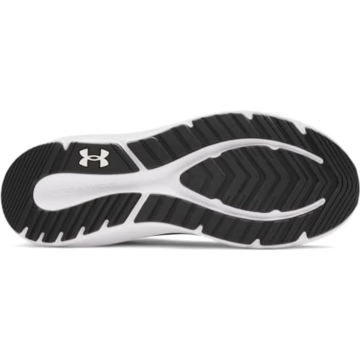 Under Armour UA Charged Pursuit 4, Herren Laufschuhe mit flexibler Dämpfung, Schwarz-Weiß, Größe 46 – Bild 4