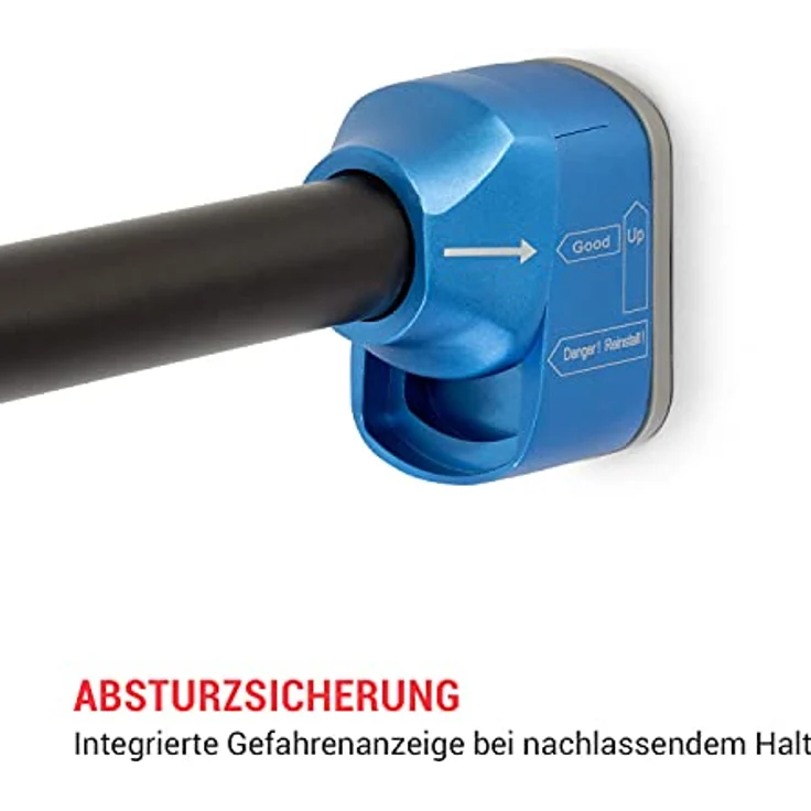 Klimmzugstange für den Türrahmen ohne Schrauben oder Bohren, mit Absturzsicherung und Handpolster, belastbar bis 120 kg, blau – Bild 5