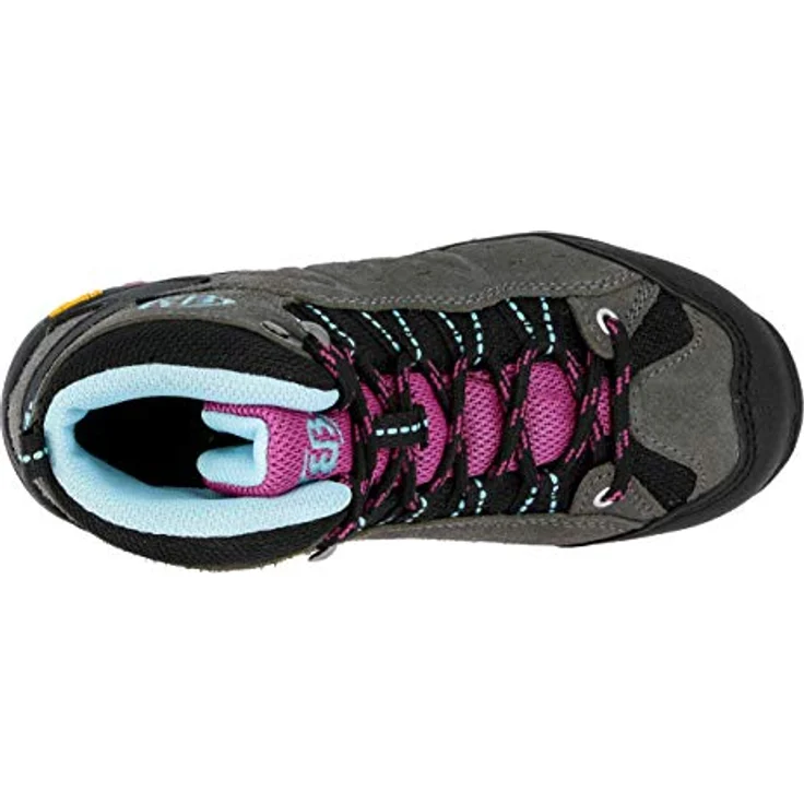 Brütting Mädchen Wanderschuhe Stiefel aus Veloursleder, grau, Größe 31 mit Schnürverschluss und 2 cm Blockabsatz – Bild 5