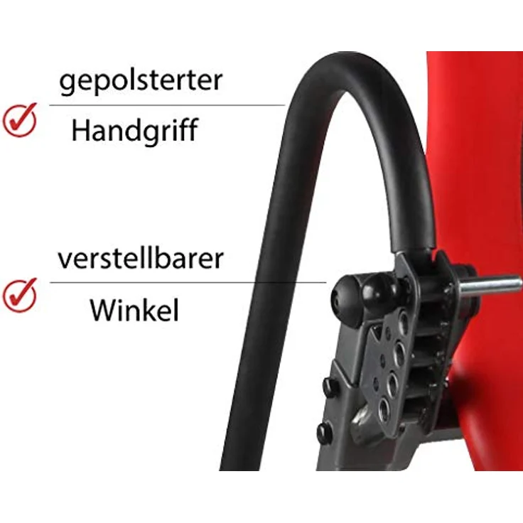BODYCOACH Schwerkrafttrainer Streckbank Rücken & Wirbelsäule Inversionstisch Neigung Winkel verstellbar stabil bis 130 kg – Bild 3