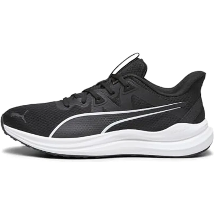 PUMA Reflect Lite Laufschuhe, leichter Sportschuh mit PUMALite Schaumstofftechnologie, schwarz, EU 44 1/2