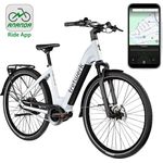 Tretwerk Amber Nexus E-Bike Damen, 28 Zoll Elektrofahrrad mit 8-Gang Nabenschaltung, bis zu 130 km Reichweite, Tiefeinsteiger anthrazit, 48 cm für Körpergrößen 155 - 185 cm