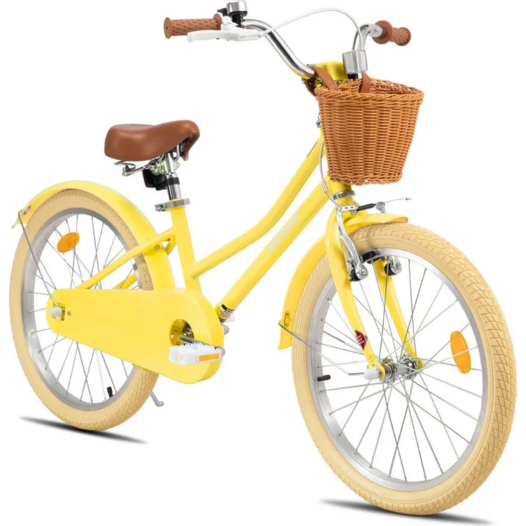 JOYSTAR Kinderfahrrad, stabiles Anfängerfahrrad mit Doppelbremssystem, höhenverstellbarem Sattel und Zubehör, mehrere Farben verfügbar
