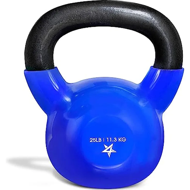 Yes4All KD6S 2-22kg Kettlebell/Kugelhantel aus Gusseisen mit Vinylbeschichtung 11.3kg