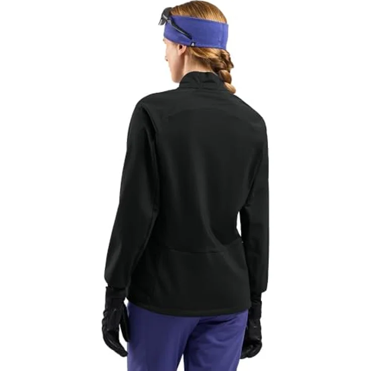 Odlo Essential Warm Black (15000) M, Skijacke aus dreilagigem Softshell mit atmungsaktiven Jerseyeinsätzen – Bild 2
