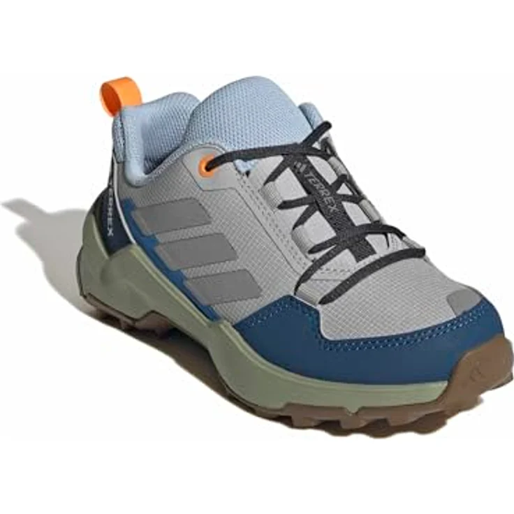 Adidas Terrex AX4R K, Wanderschuhe für Kinder mit dämpfender Zwischensohle und griffiger Traxion Außensohle, grau/rot/blau, Größe 35 – Bild 3