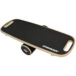 Schildkröt Wooden Balance Board aus Echtholz, Gleichgewichtsboard für Indoor-Surfen und Skaten, Core Trainer, rutschfeste Oberfläche