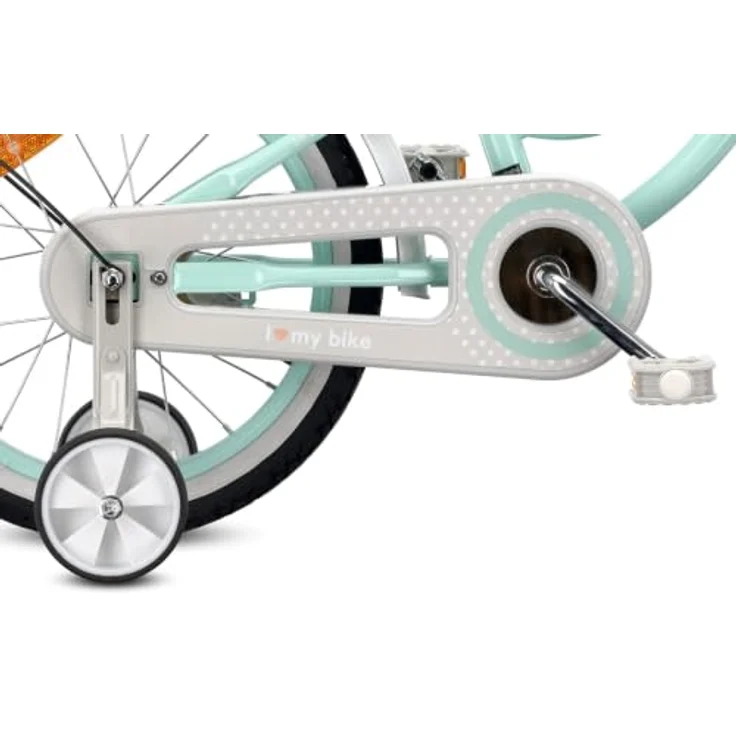 Sun Baby Heart Bike 14 Zoll Mädchenfahrrad mit Schubstange, Mint, für Kinder bis 50 kg – Bild 3