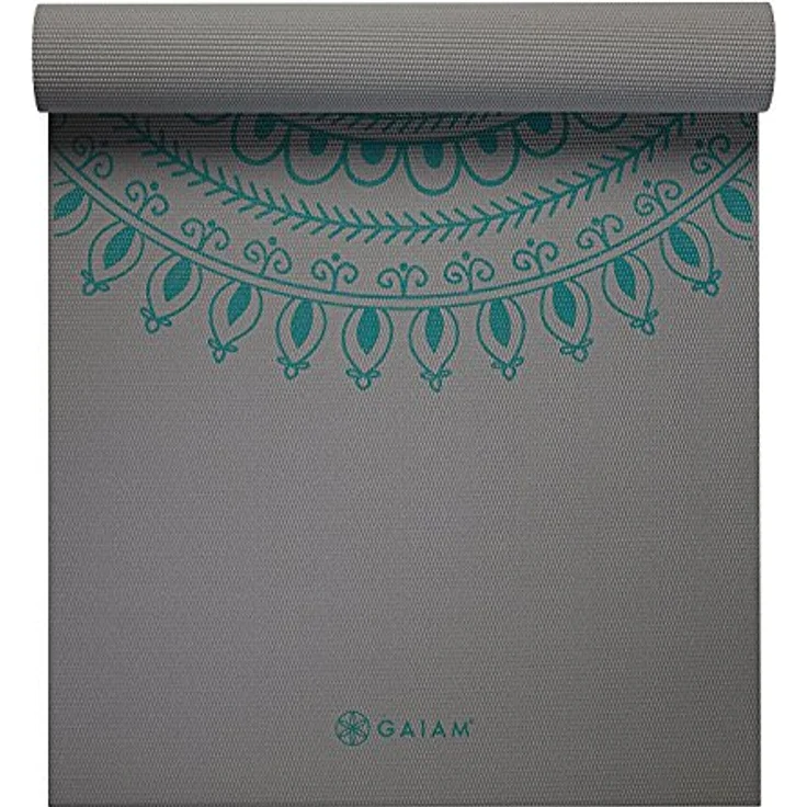 Gaiam Yoga Mat 6 mm Premium, längere und breitere Yogamatte mit Mandala-Aufdruck für verbesserte Konzentration – Bild 3