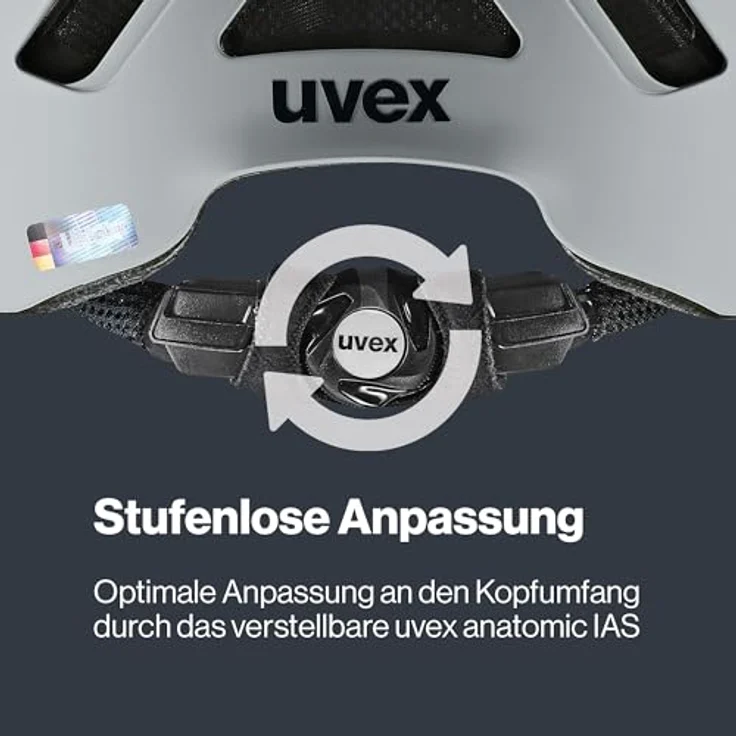 Uvex Sports Urban Planet LED, Velohelm mit integrierter Lichtfunktion, Hartschalenkonstruktion, 58-61 cm, Rhino Matt – Bild 5