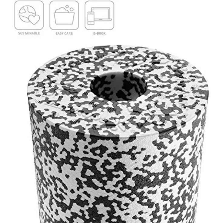 BODYMATE Faszienrolle Standard Mittel-Hart, 30x15cm, mit Gratis E-Book, Black/White – Bild 2