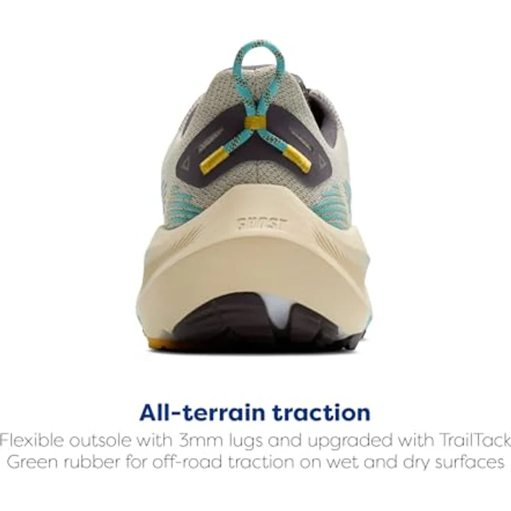 Brooks Ghost Trail, Herren Trailrunningschuh, beige Bleached Sand/Rabbit/Bluefish, Größe 46 – Bild 3