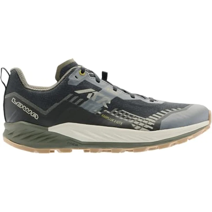 LOWA AMPLUX 2 GTX, wasserdichte Outdoor Schuhe für Herren, Schwarz-Olive, optimaler Komfort und Dämpfung – Bild 2