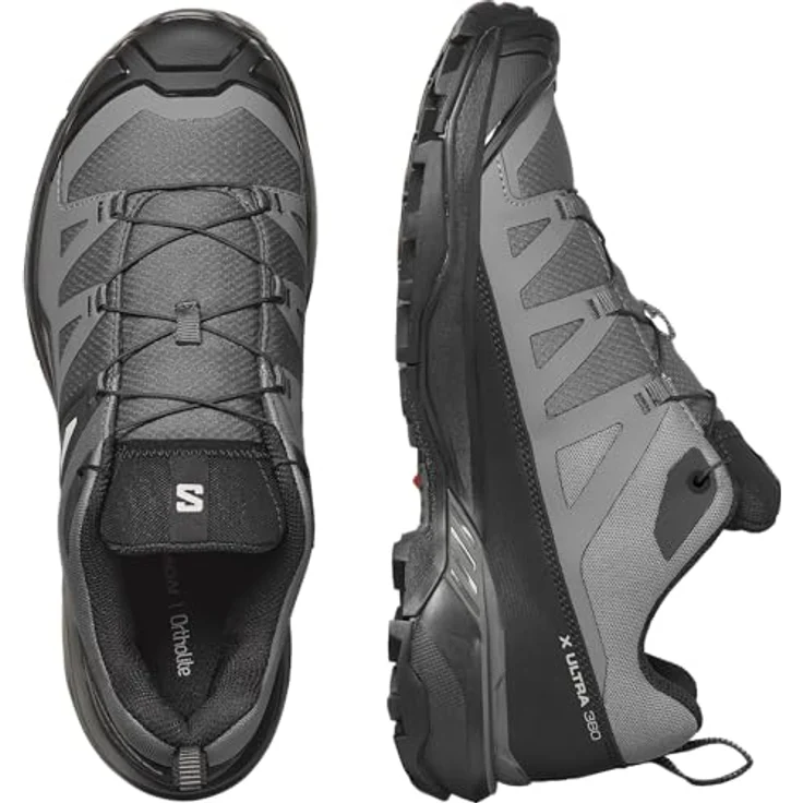 Salomon X ULTRA 360, Herren Wanderschuh mit niedrigem Schaft und profilierter Gummi-Sohle, schwarz – Bild 6