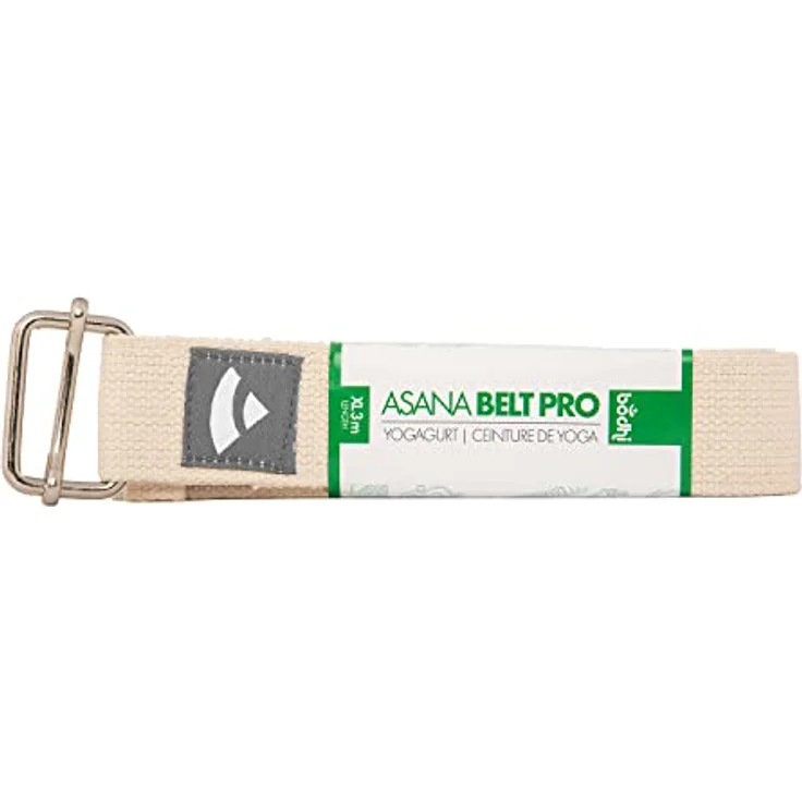 Bodhi ASANA BELT PRO Yogagurt mit Metall-Verschluss, Schiebe-Schnalle eckig, langer Gurt aus Baumwolle, 3 m x 38 mm, Yoga Hilfsmittel, blau – Bild 2