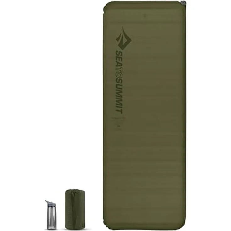 Sea to Summit Camp Plus Self Inflating Isomatte Regular Wide - 7,5 cm Dicke - R-Wert 4,3 - Delta Core-Technologie - 4 Jahreszeiten - Camping - Green - 183x 64cm - 1220g – Bild 1