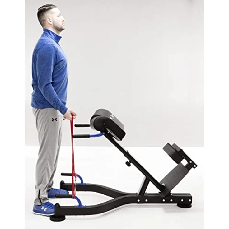 MAXXUS Hyperextension PRO - Verstellbar, bis 150 kg, mit Beinfixierung, Haltegriffen - Rückentrainer, Bauchtrainer, Römische Bank, Multifunktionales Workout Bench, Rückenstrecker für Zuhause, Fitness – Bild 5