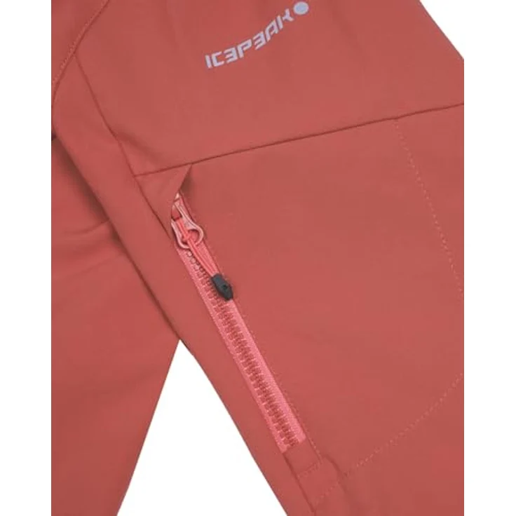 Icepeak ICEPEAK BATHGATE, Damen Softshelljacke in rot mit warmem, leichtem Thermal-Material und praktischen Reißverschlusstaschen – Bild 7